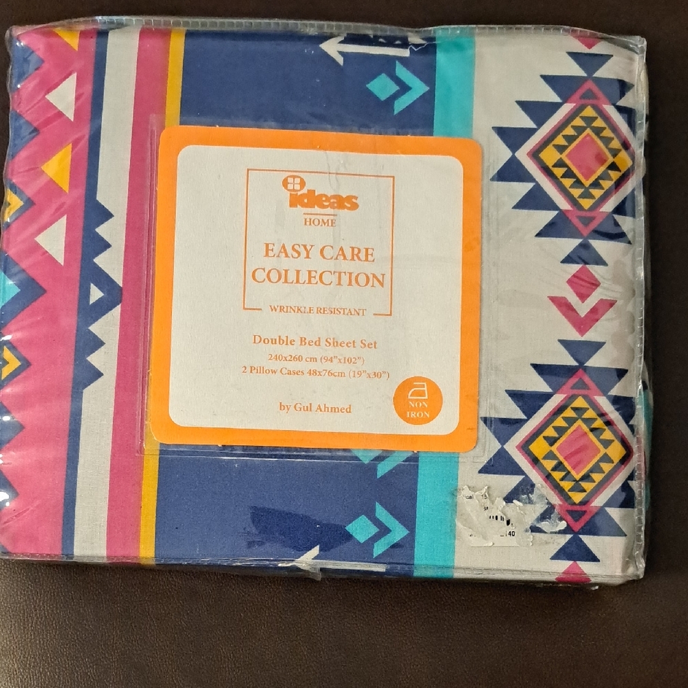Easy Care Double Bed Sheet Set - Multicolor